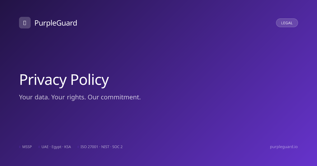 Privacy Policy — PurpleGuard | PurpleGuard