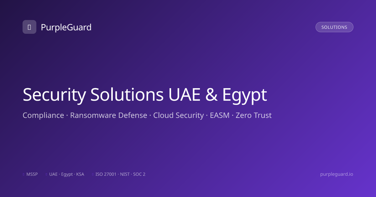 Cybersecurity Solutions Dubai UAE — Compliance, Ransomware & Cloud ...